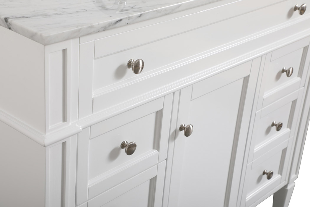 Elegant 42" Single Bathroom Vanity Set - White (VF12542WH)