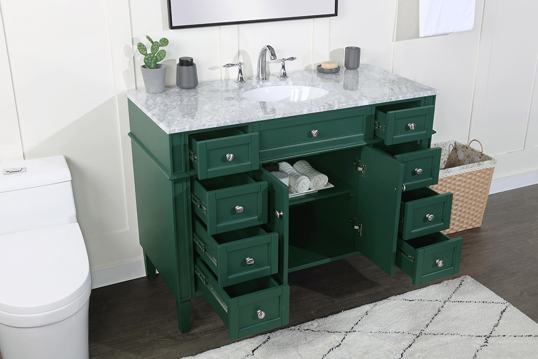 Elegant 60" Single Bathroom Vanity Set - Green (VF12548GN)