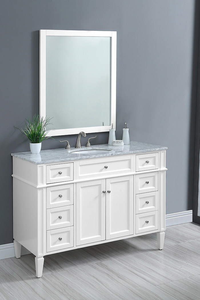 Elegant 60" Single Bathroom Vanity Set - White (VF12548WH)