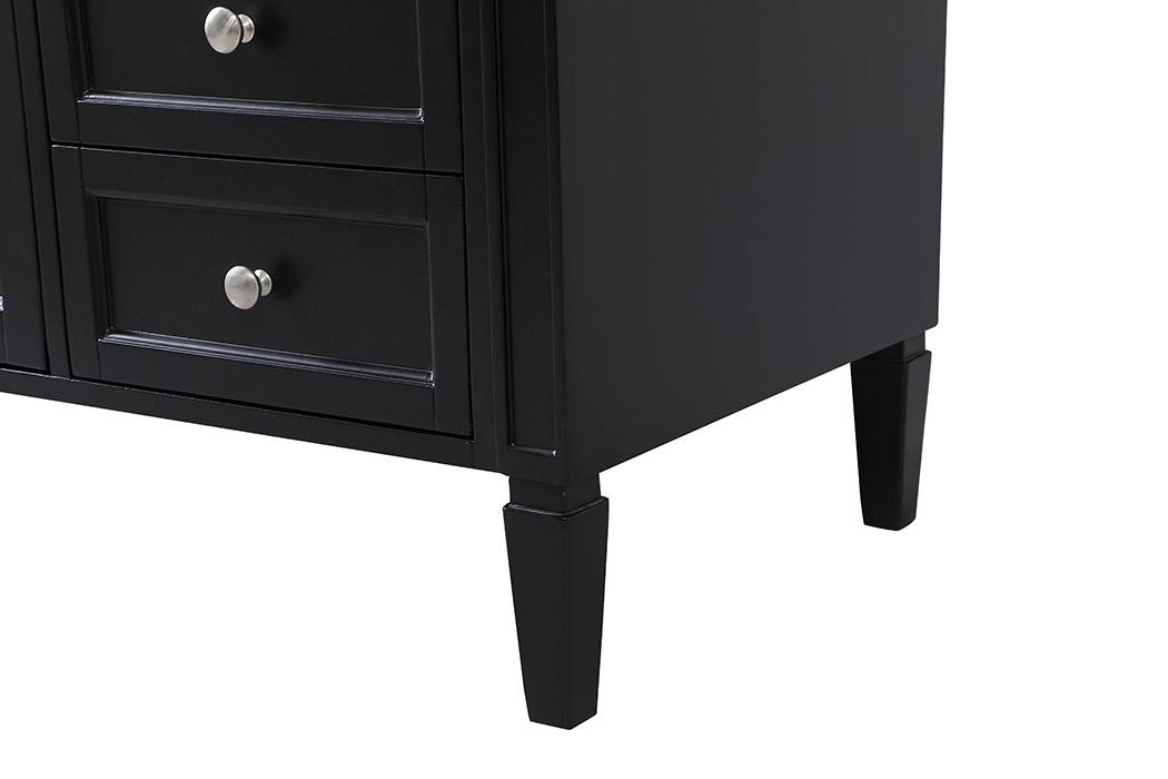 Elegant 60" Single Bathroom Vanity Set - Black (VF12560BK)