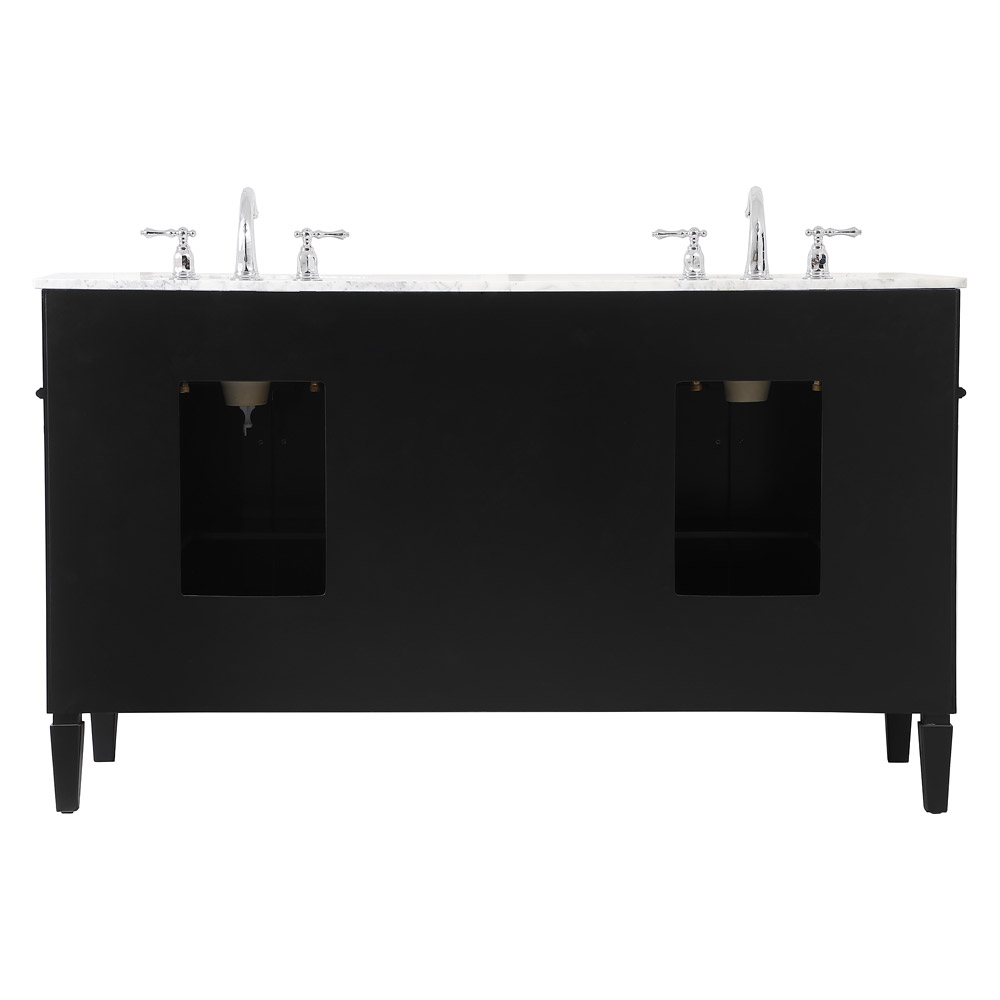 Elegant 60" Single Bathroom Vanity Set - Black (VF12560DBK)