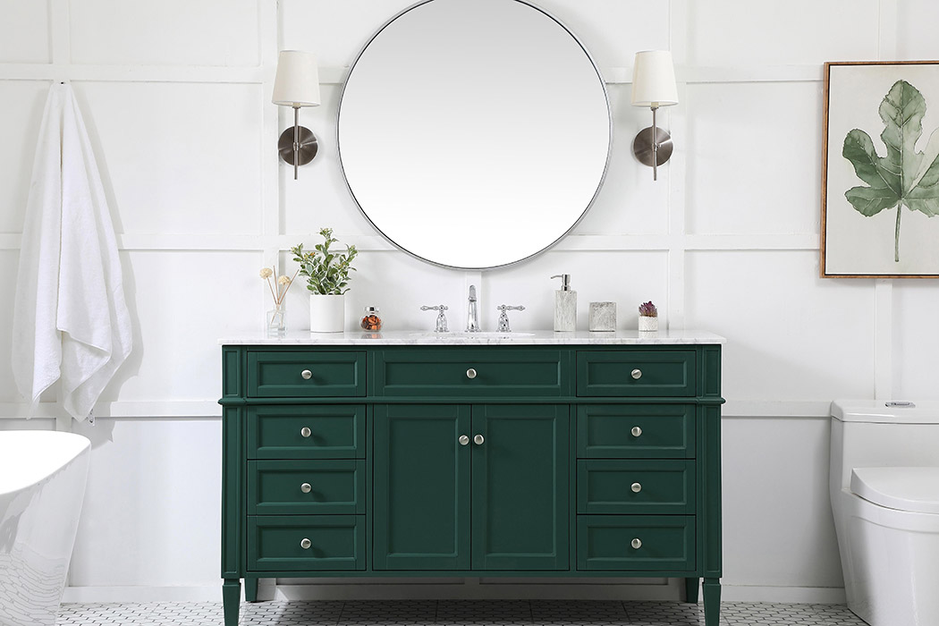 Elegant 60" Single Bathroom Vanity Set - Green (VF12560GN)