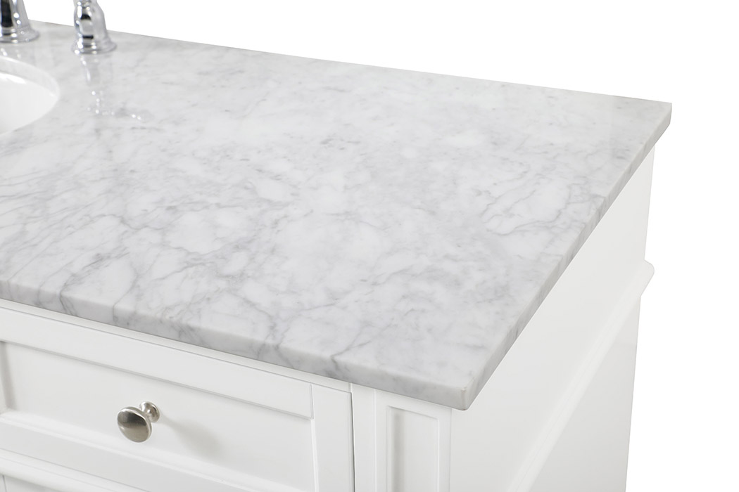 Elegant 60" Single Bathroom Vanity Set - White (VF12560WH)