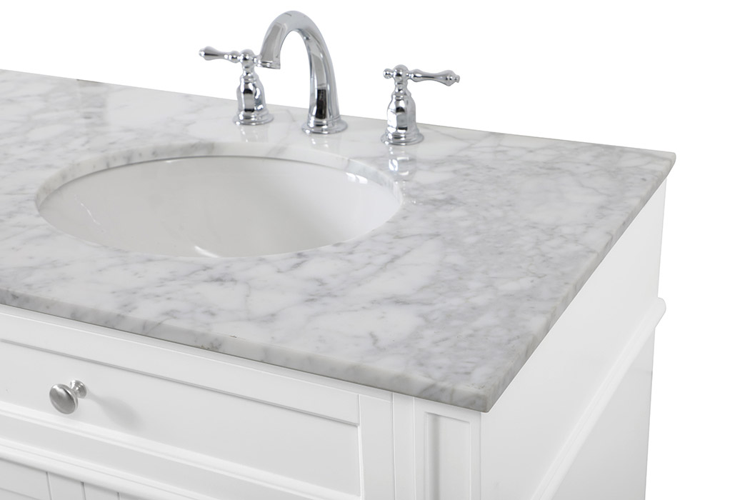 Elegant 60" Single Bathroom Vanity Set - White (VF12572DWH)