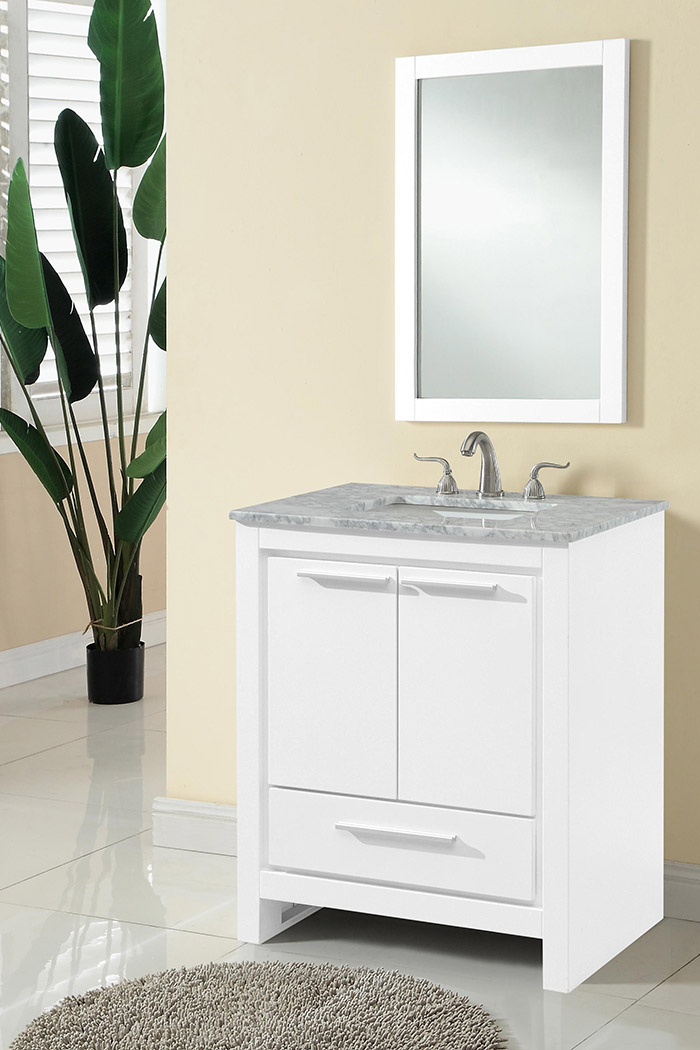 Elegant - Bathroom Vanity (VF12830WH)