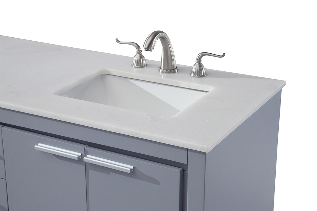 Elegant Bathroom Vanity - Gray (VF12860DGR)