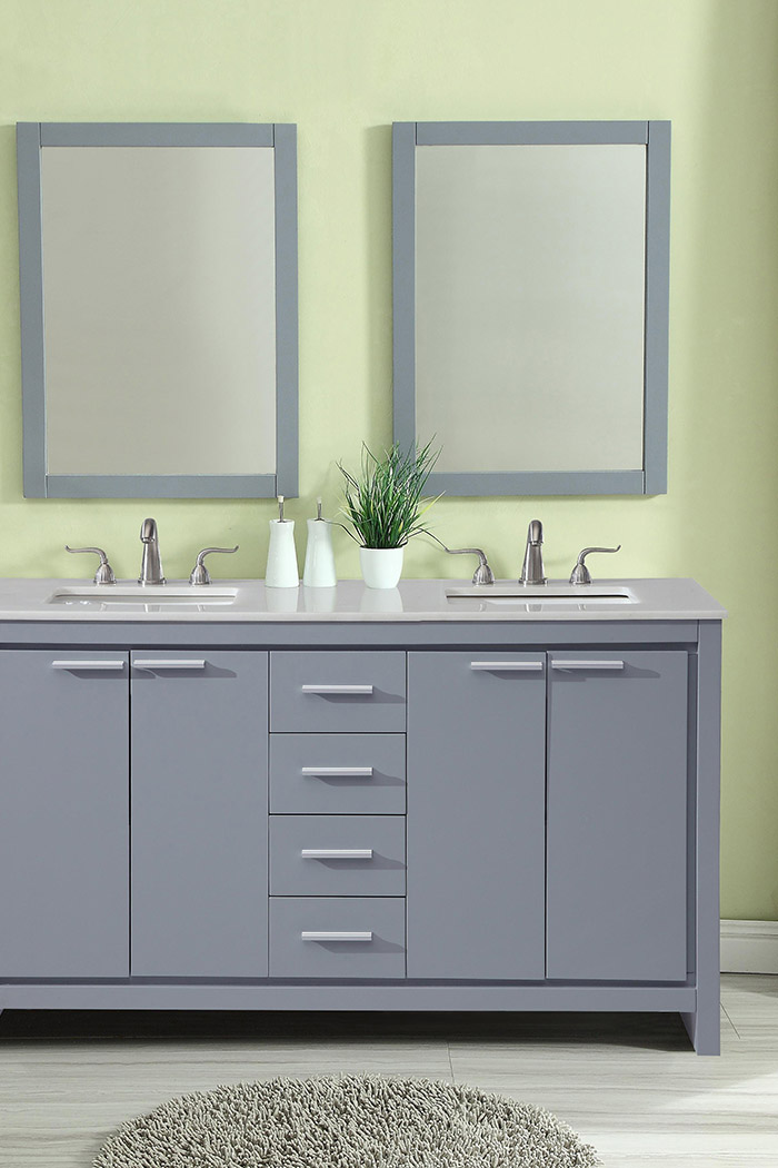 Elegant Bathroom Vanity - Gray (VF12860DGR)