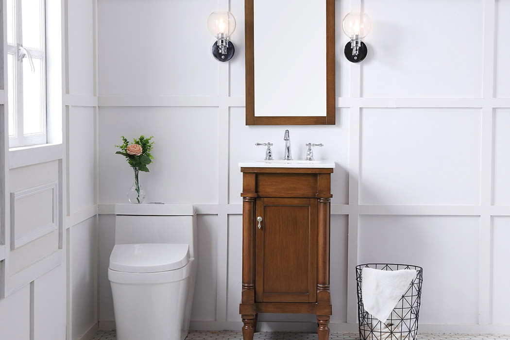 Elegant Bathroom Vanity - Walnut (VF13018WT)