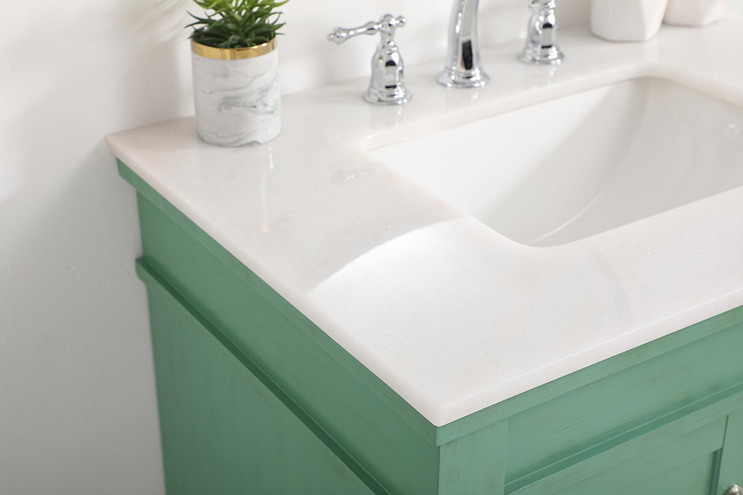 Elegant Bathroom Vanity - Vintage Mint, L 30" (VF13030VM)