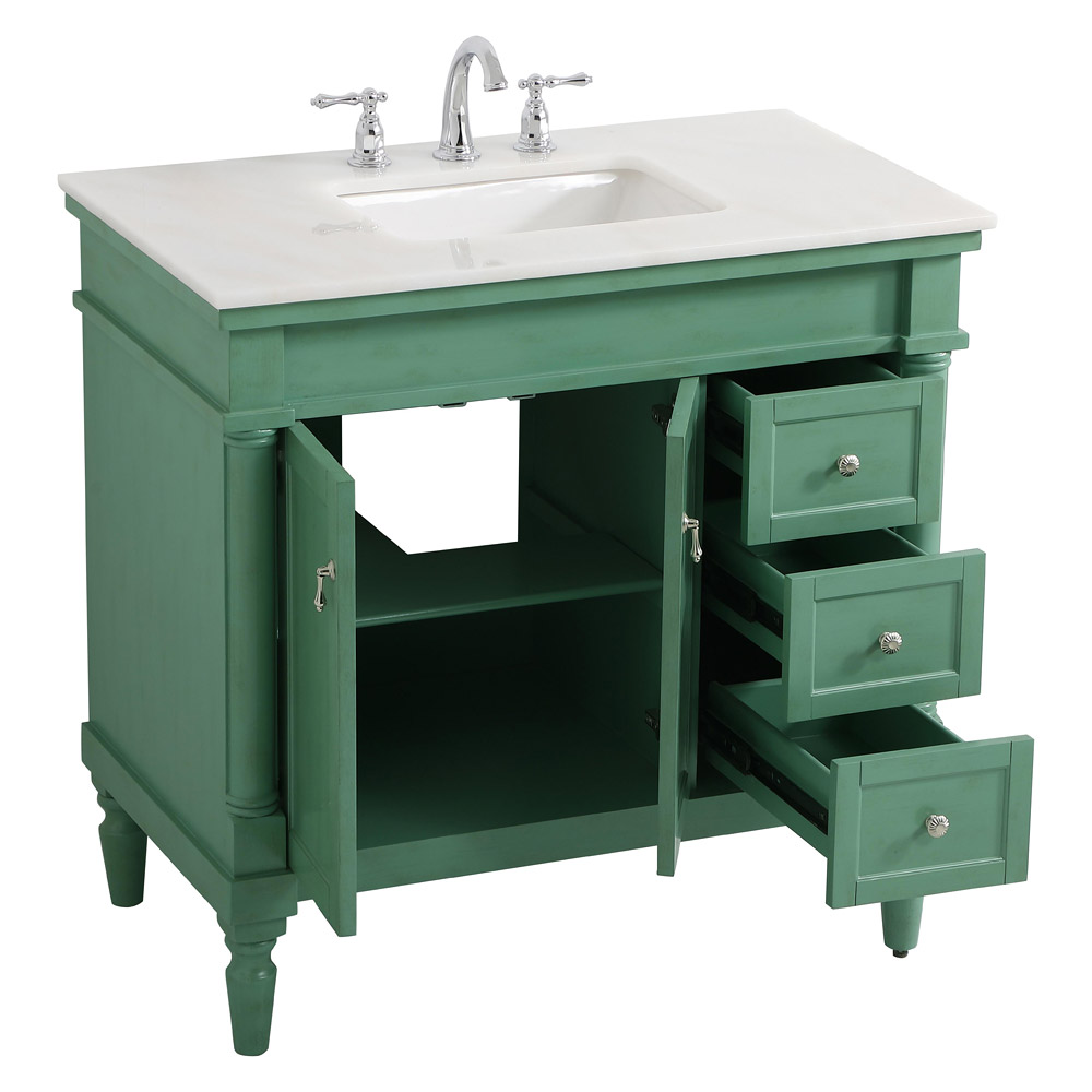 Elegant Bathroom Vanity - Vintage Mint (VF13036VM)