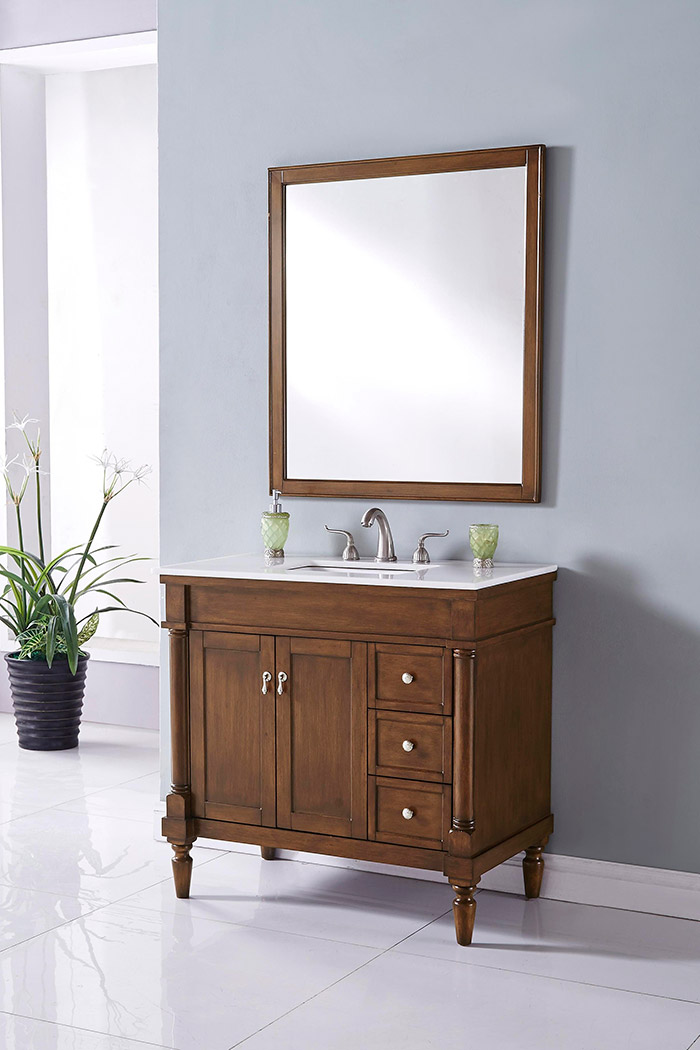 Elegant Bathroom Vanity - Walnut (VF13036WT)