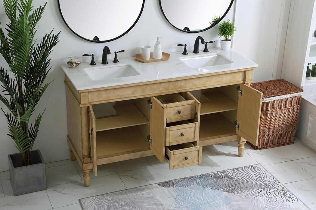Elegant Bathroom Vanity - Antique Beige (VF13060DAB)