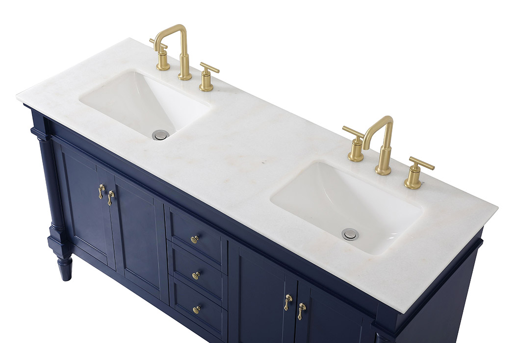 Elegant Bathroom Vanity - Blue (VF13060DBL)