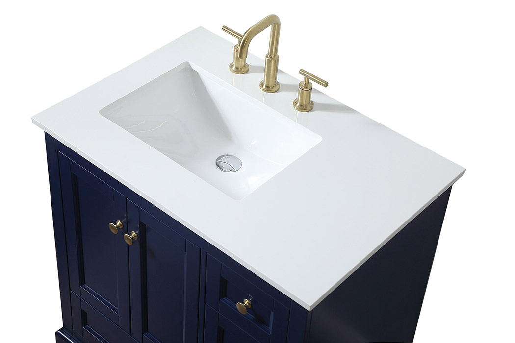 Elegant Bathroom Vanity - Blue (VF15532BL)