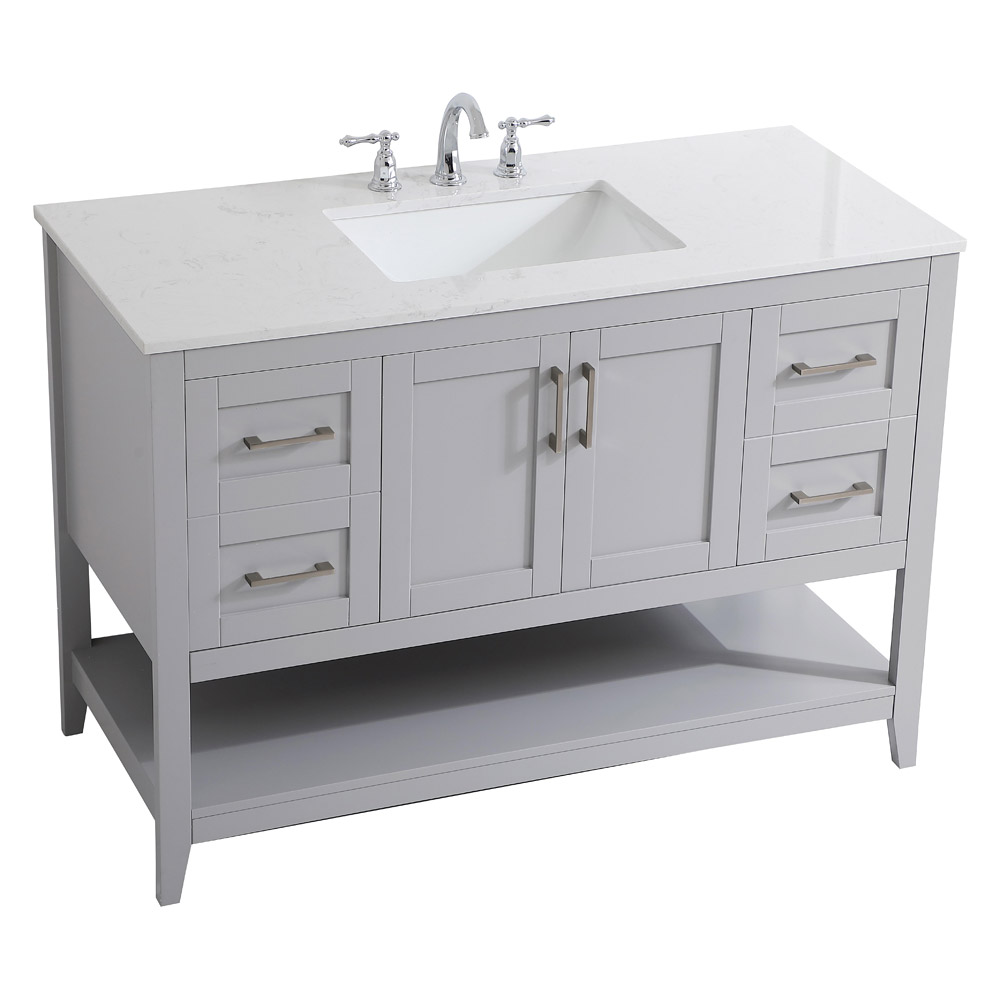Elegant Bathroom Vanity - Gray (VF16048GR)