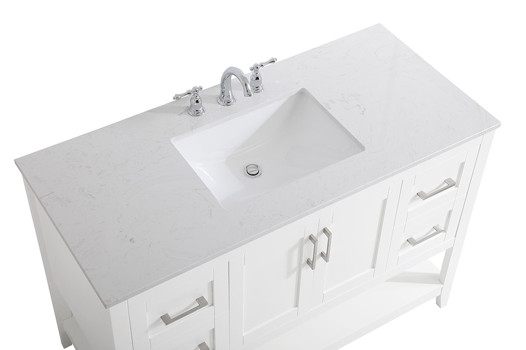 Elegant Bathroom Vanity - White (VF16048WH)