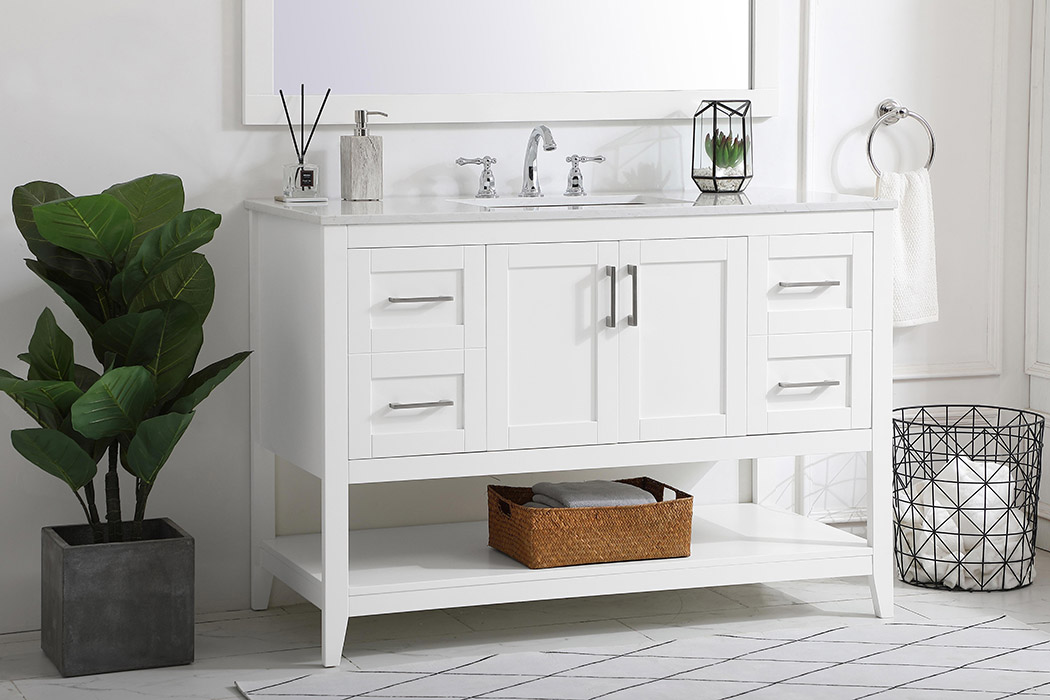 Elegant Bathroom Vanity - White (VF16048WH)