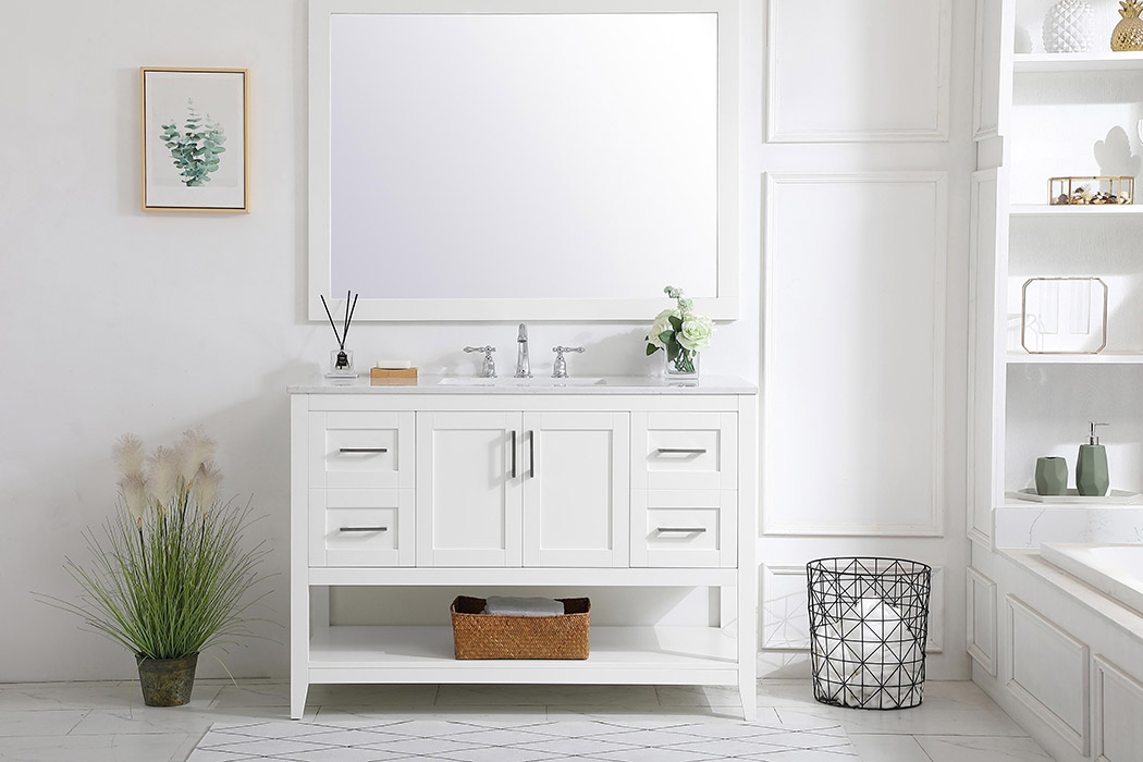 Elegant Bathroom Vanity - White (VF16048WH)