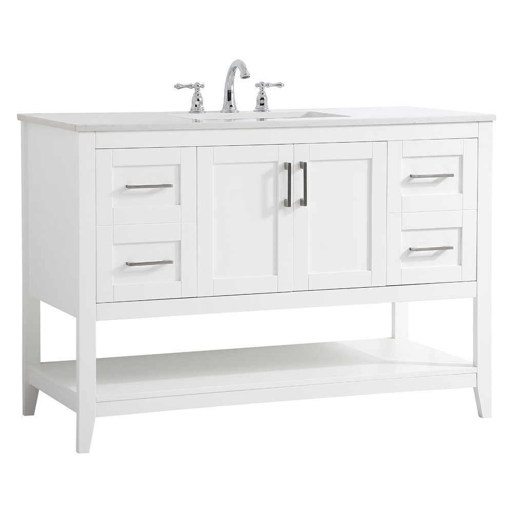 Elegant Bathroom Vanity - White (VF16048WH)