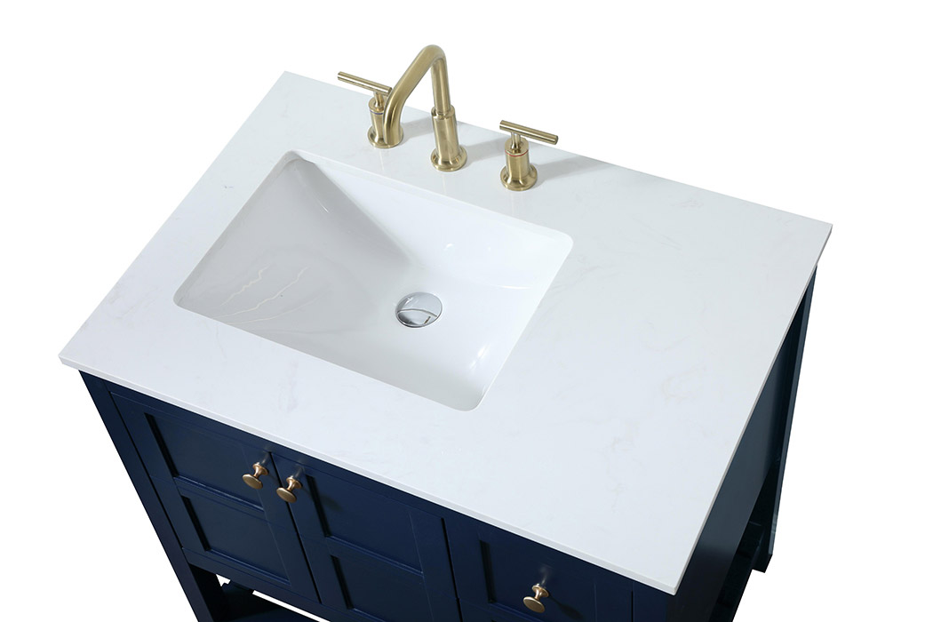 Elegant Bathroom Vanity - Blue (VF16432BL)