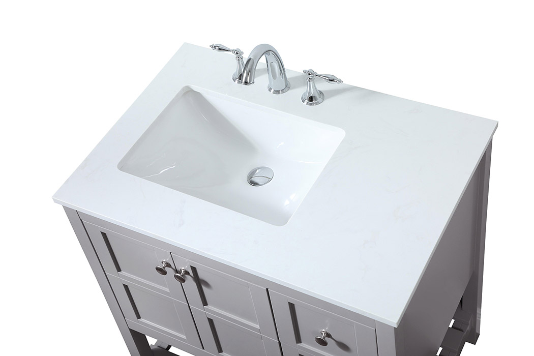 Elegant Bathroom Vanity - Gray (VF16432GR)
