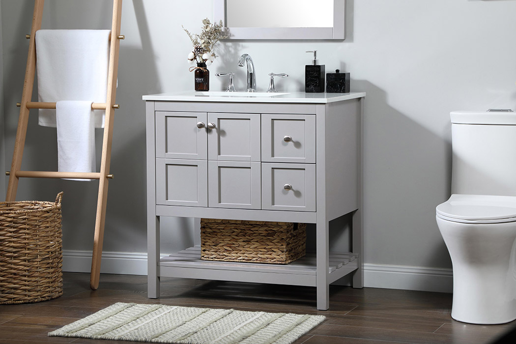 Elegant Bathroom Vanity - Gray (VF16432GR)