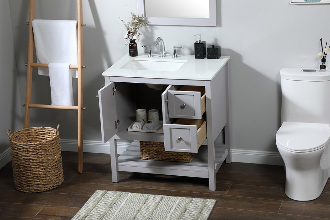 Elegant Bathroom Vanity - Gray (VF16432GR)