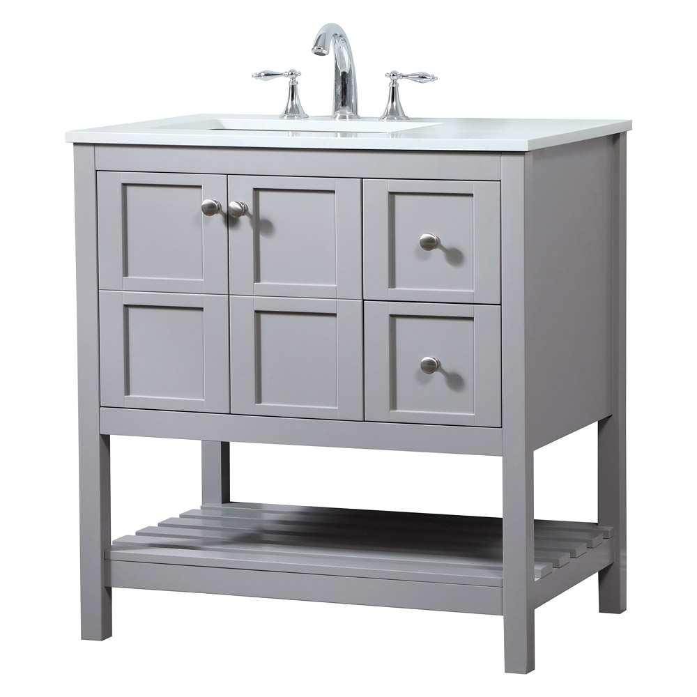 Elegant Bathroom Vanity - Gray (VF16432GR)