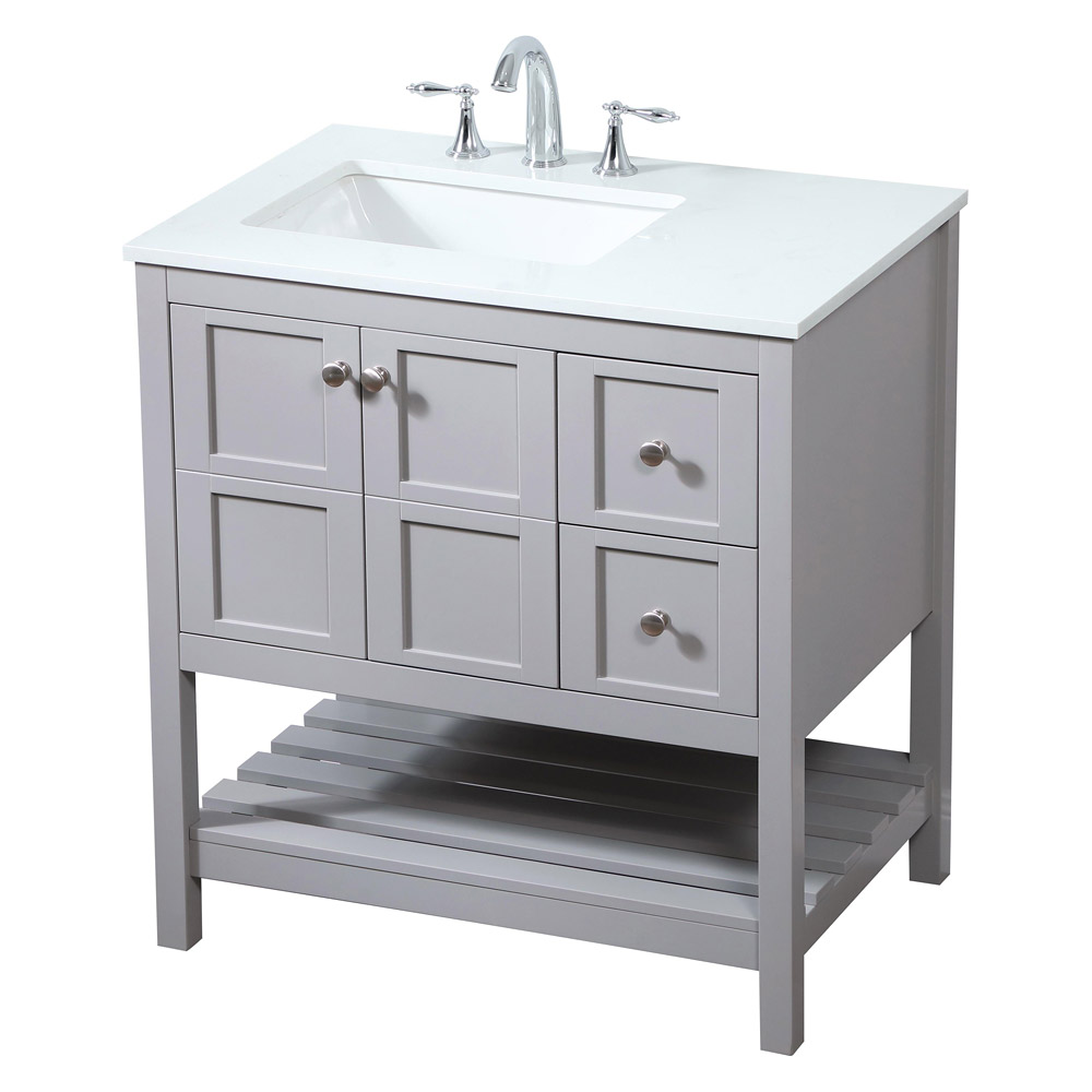 Elegant Bathroom Vanity - Gray (VF16432GR)