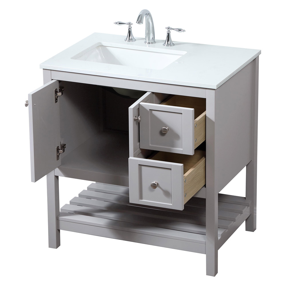 Elegant Bathroom Vanity - Gray (VF16432GR)