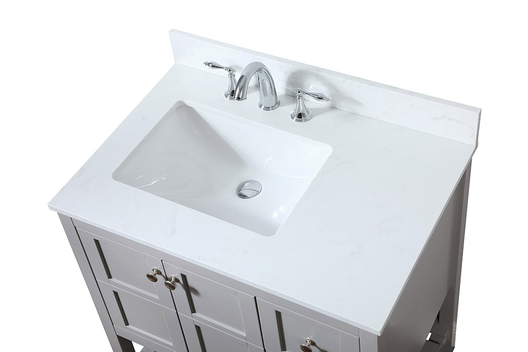 Elegant Bathroom Vanity - Gray (VF16432GR-BS)
