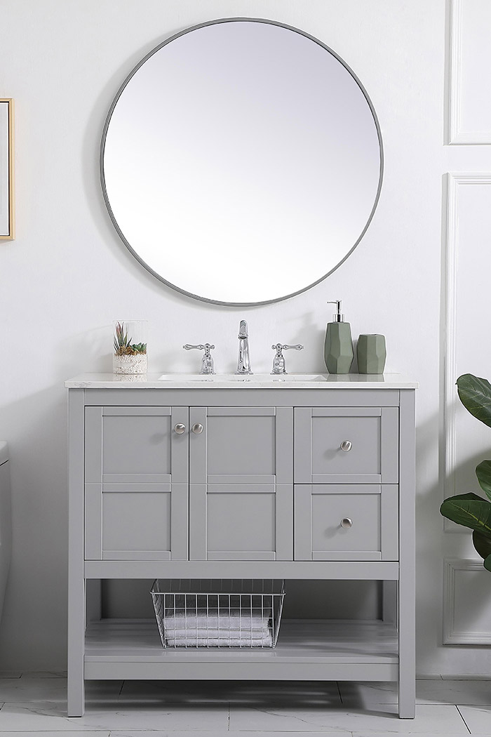 Elegant Bathroom Vanity - Gray (VF16436GR)