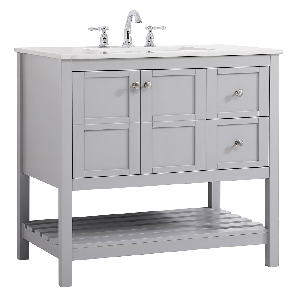 Elegant Bathroom Vanity - Gray (VF16436GR)