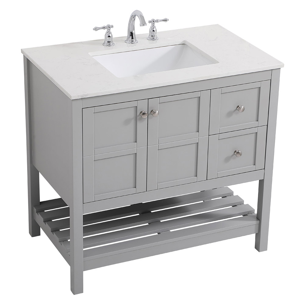 Elegant Bathroom Vanity - Gray (VF16436GR)