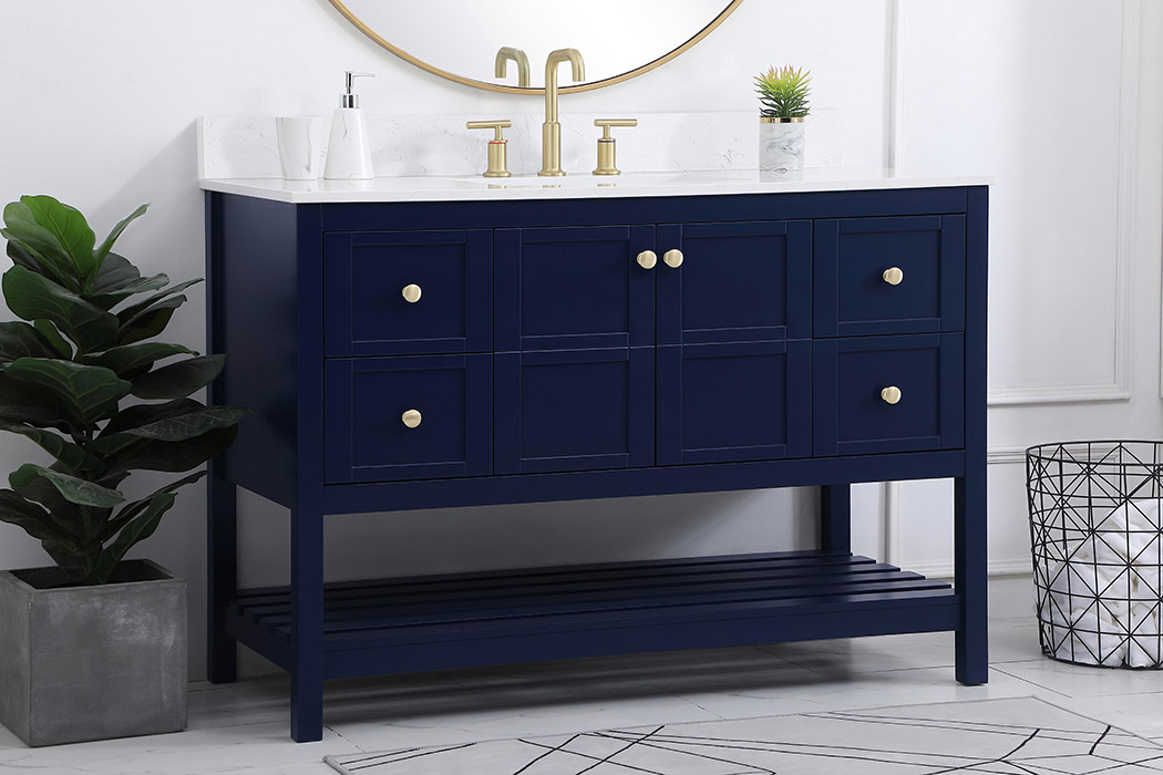 Elegant Bathroom Vanity - Blue (VF16448BL-BS)