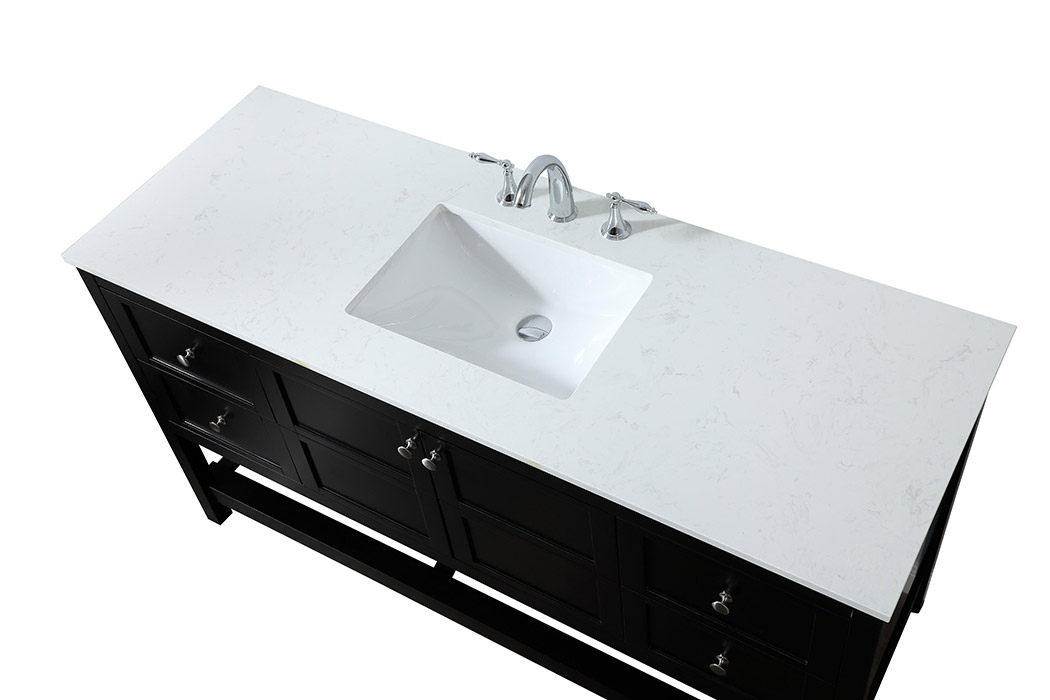 Elegant Bathroom Vanity - Black (VF16460BK)