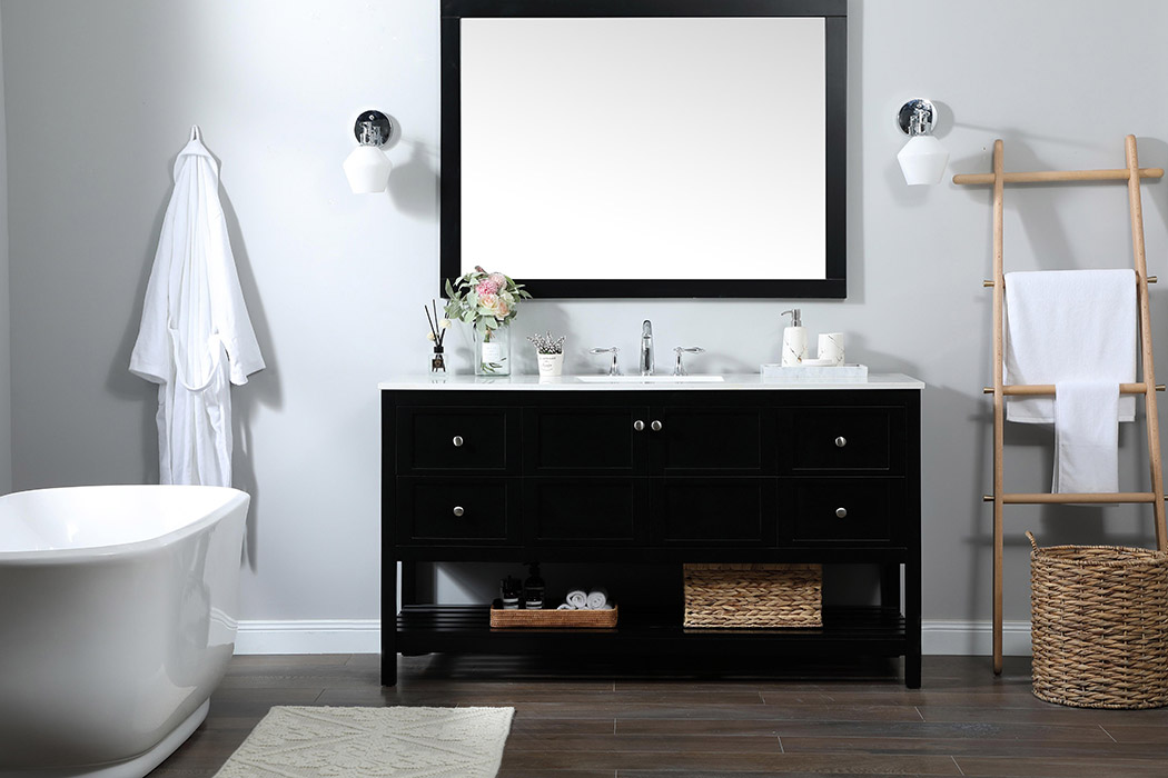 Elegant Bathroom Vanity - Black (VF16460BK)