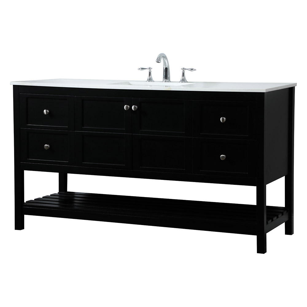Elegant Bathroom Vanity - Black (VF16460BK)