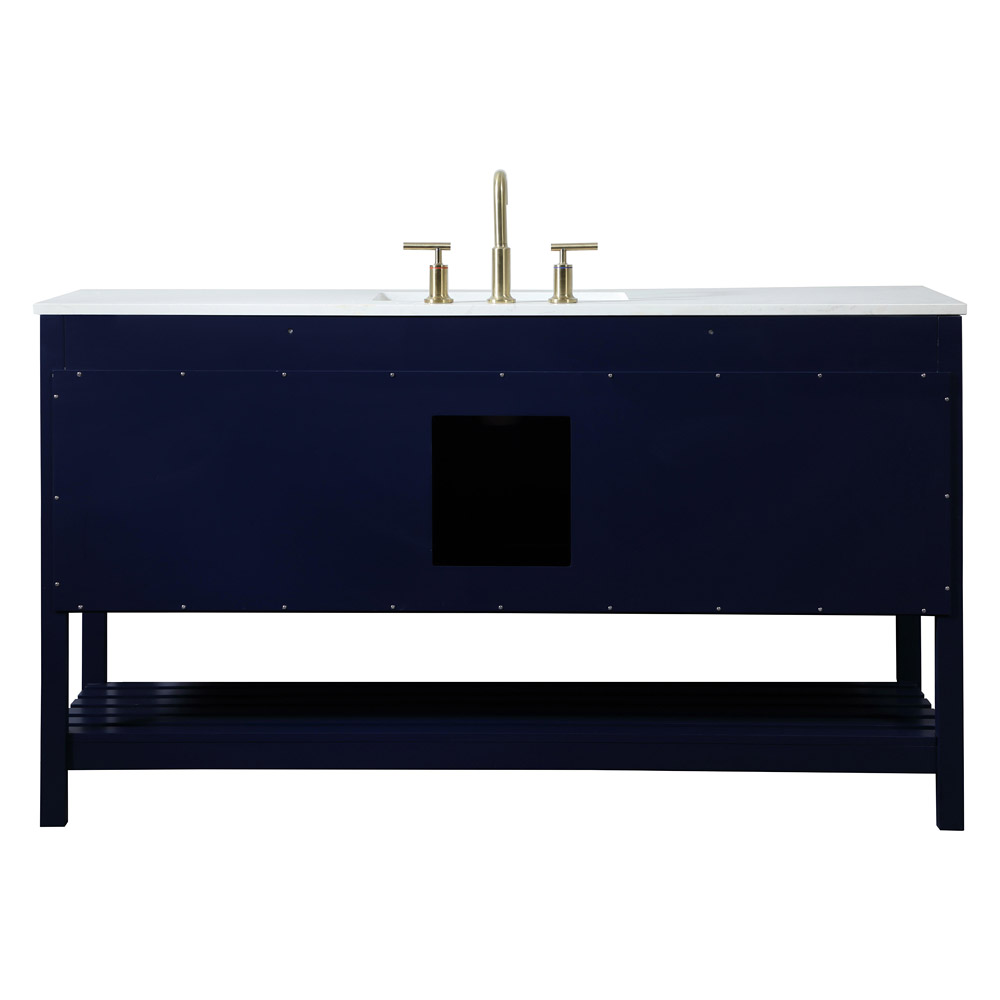 Elegant Bathroom Vanity - Blue (VF16460BL)