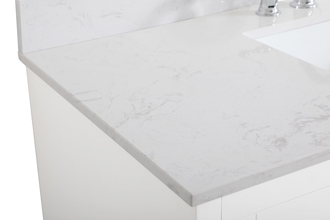 Elegant Bathroom Vanity - White (VF17048WH-BS)