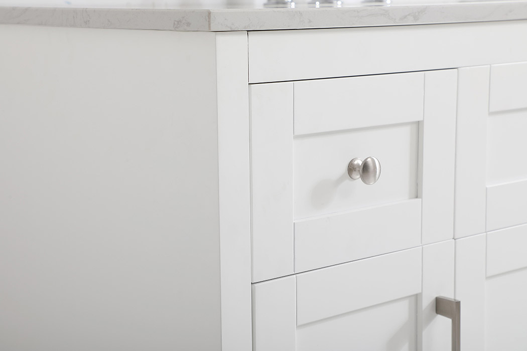 Elegant Bathroom Vanity - White (VF17048WH-BS)