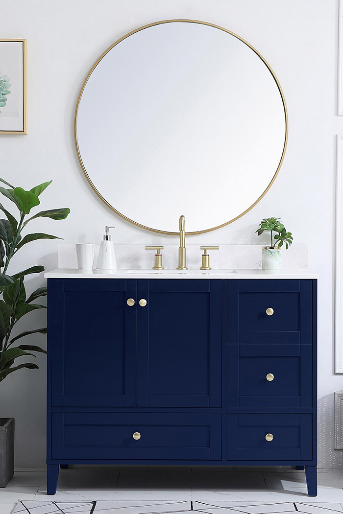 Elegant Bathroom Vanity - Blue (VF18042BL-BS)