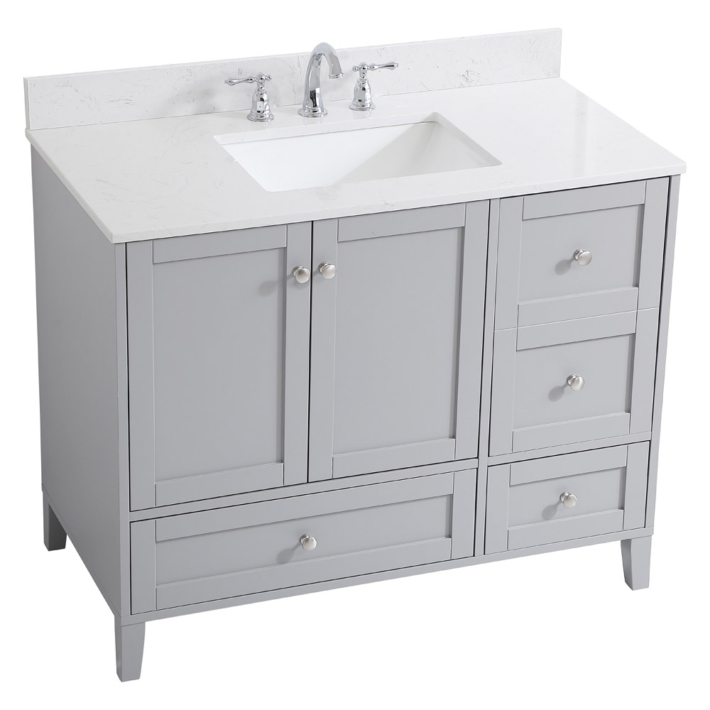 Elegant Bathroom Vanity - Gray (VF18042GR-BS)