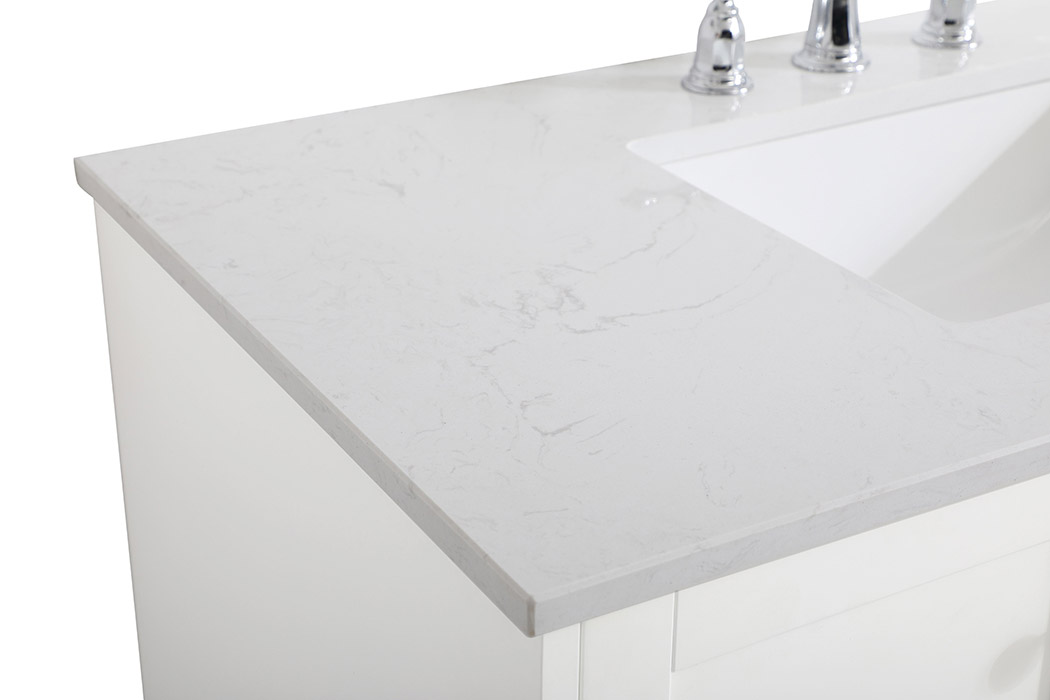 Elegant Bathroom Vanity - White (VF18042WH)