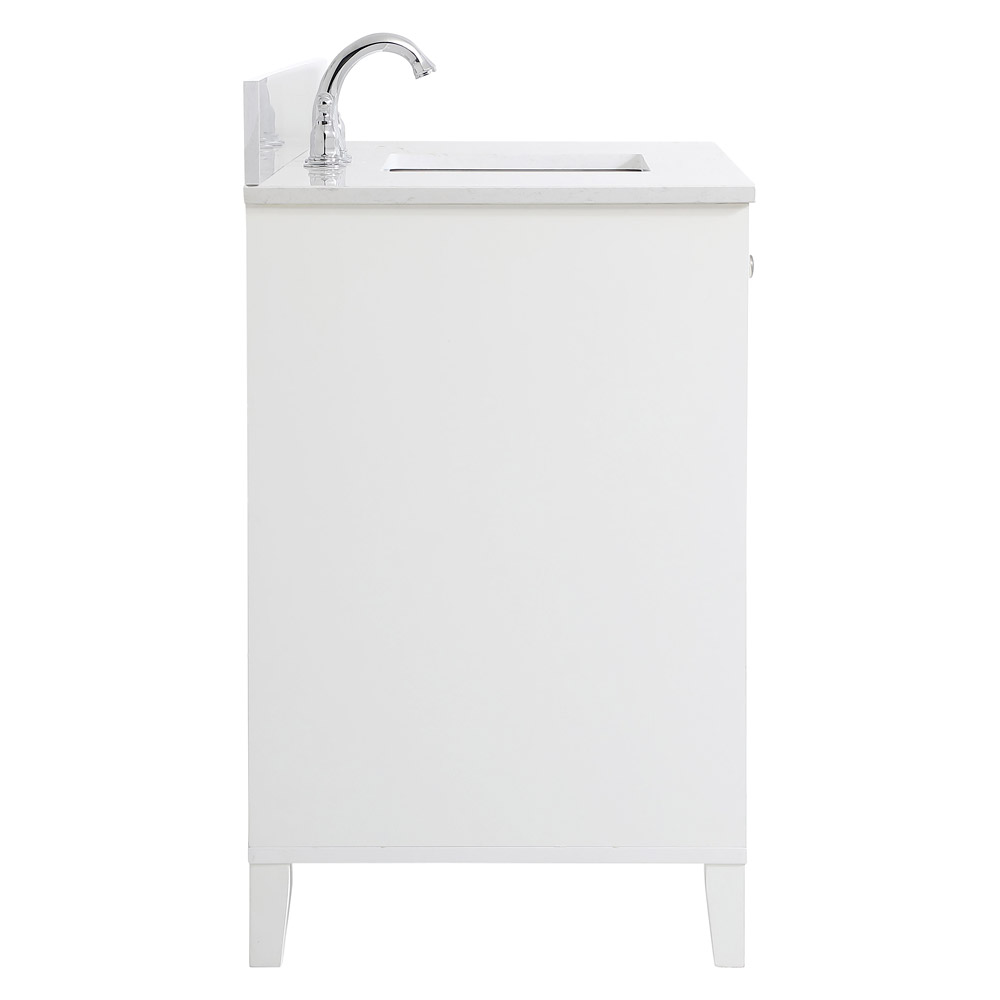 Elegant Bathroom Vanity - White (VF18042WH-BS)