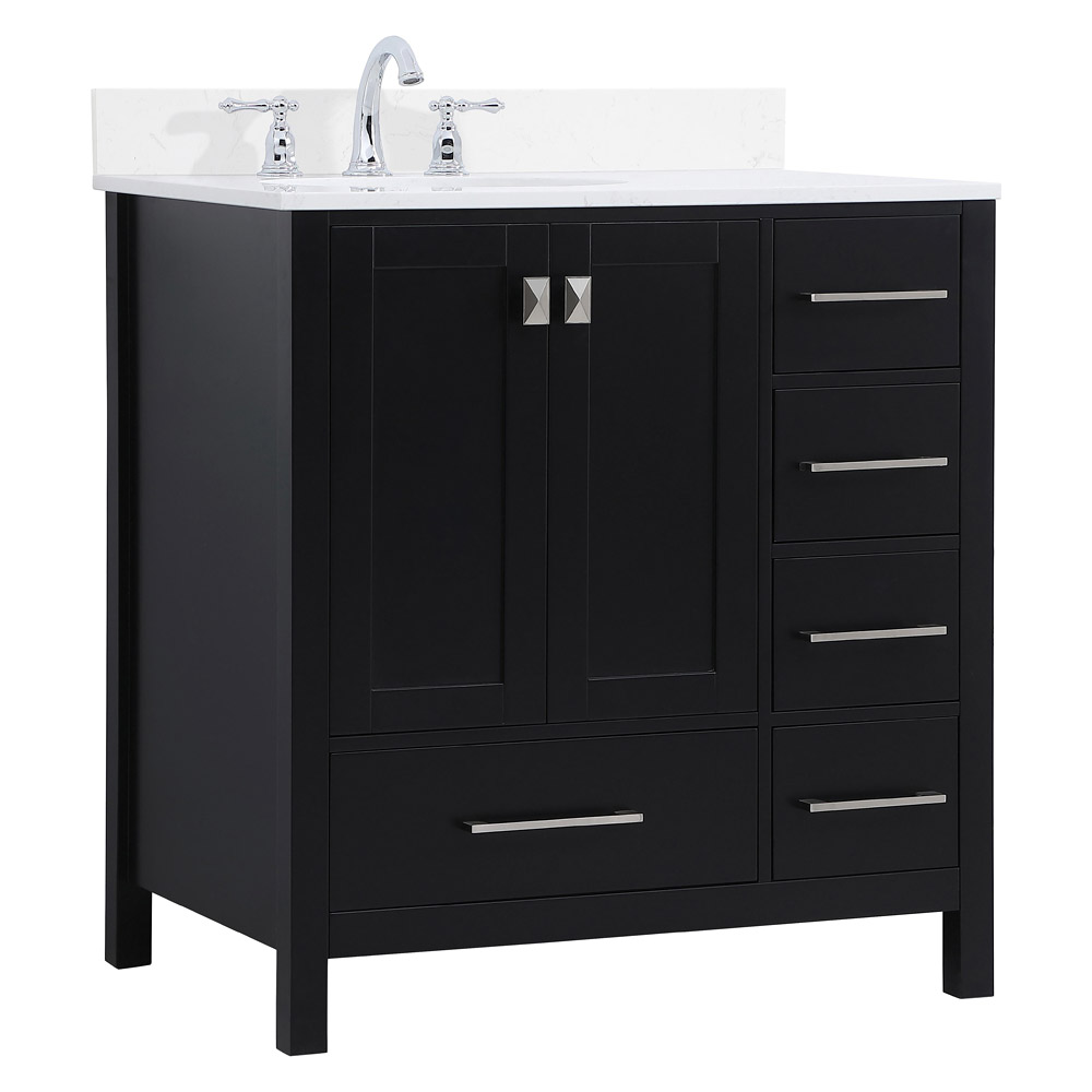 Elegant Bathroom Vanity - Black (VF18832BK-BS)
