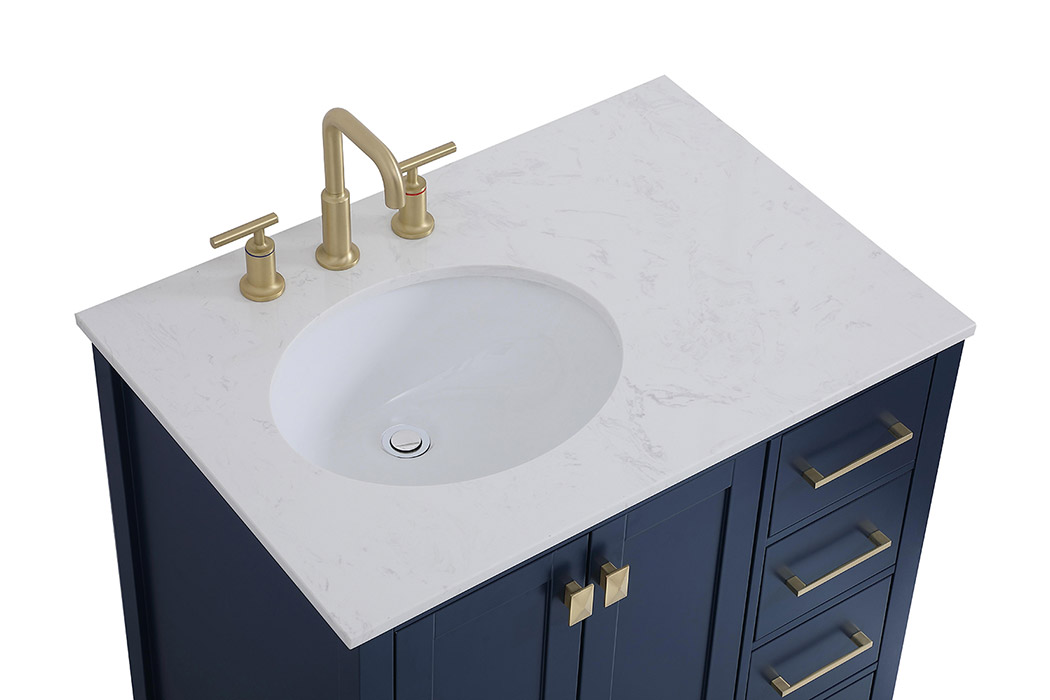 Elegant Bathroom Vanity - Blue (VF18832BL)