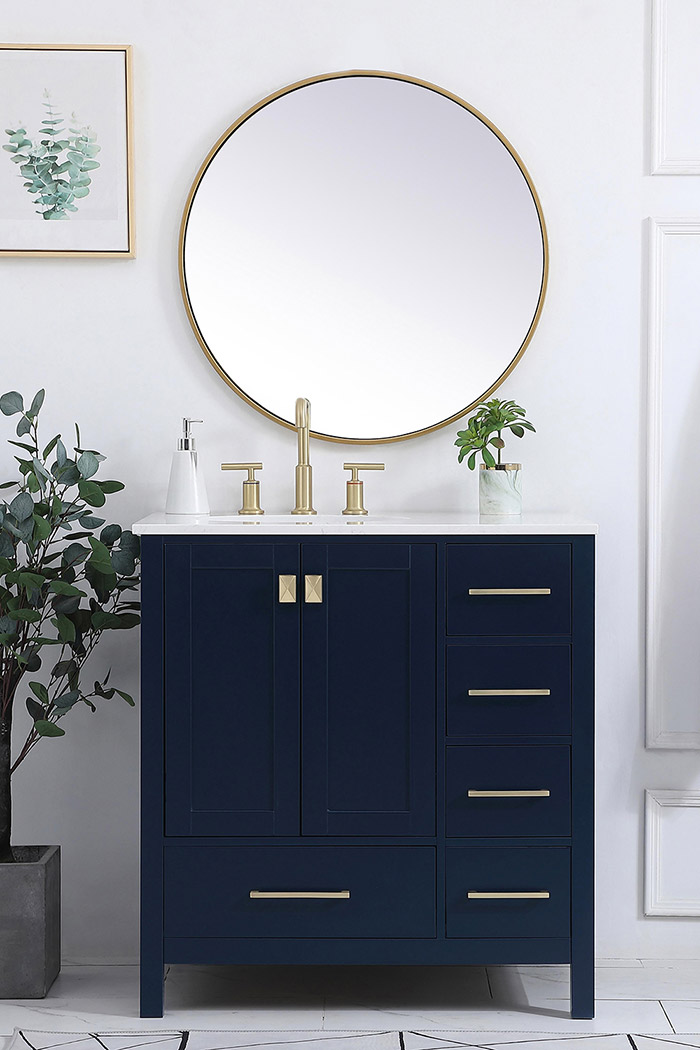 Elegant Bathroom Vanity - Blue (VF18832BL)