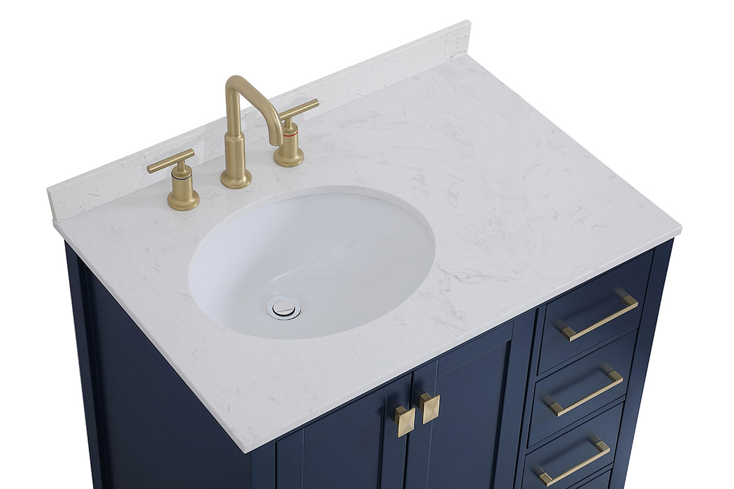 Elegant Bathroom Vanity - Blue (VF18832BL-BS)