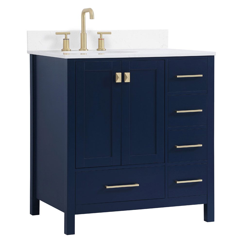 Elegant Bathroom Vanity - Blue (VF18832BL-BS)